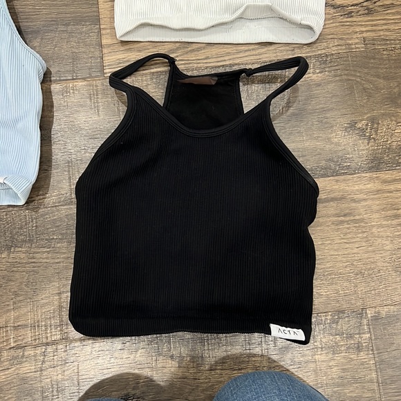 Acta Sports Bra Tank Bundle in White, baby blue, and black Racerback - Picture 6 of 8